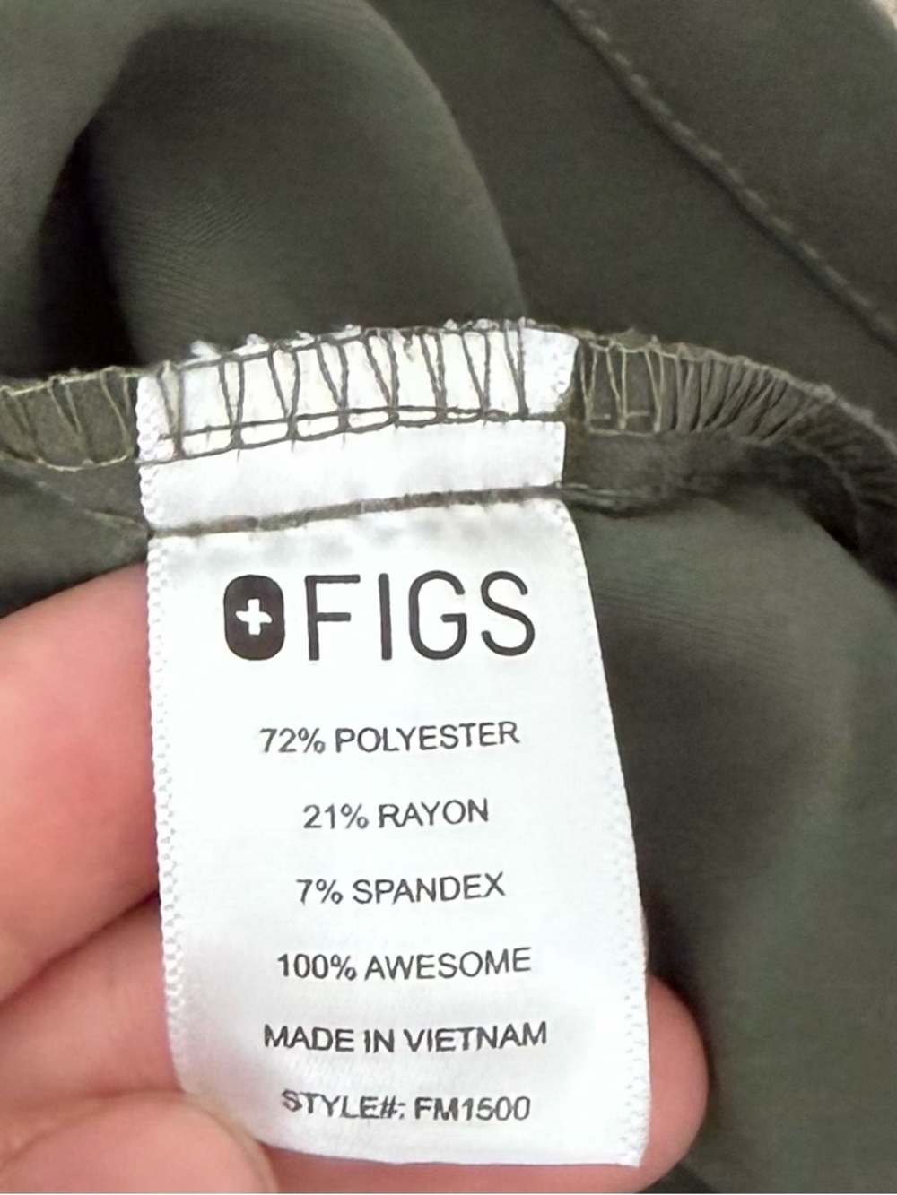Figs Womens Green Scrub Top - Picture 3 of 4